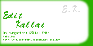 edit kallai business card